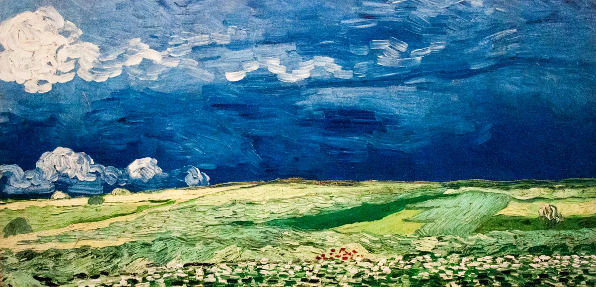 Buy Vincent Van Gogh Wheat Field Under Clouded Sky Oil Painting - Hand Painted Reproduction