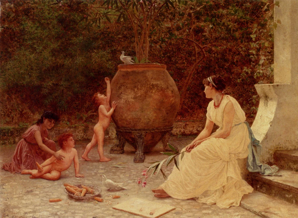 Buy John William Godward When the Heart is Young Oil Painting - Hand Painted Reproduction
