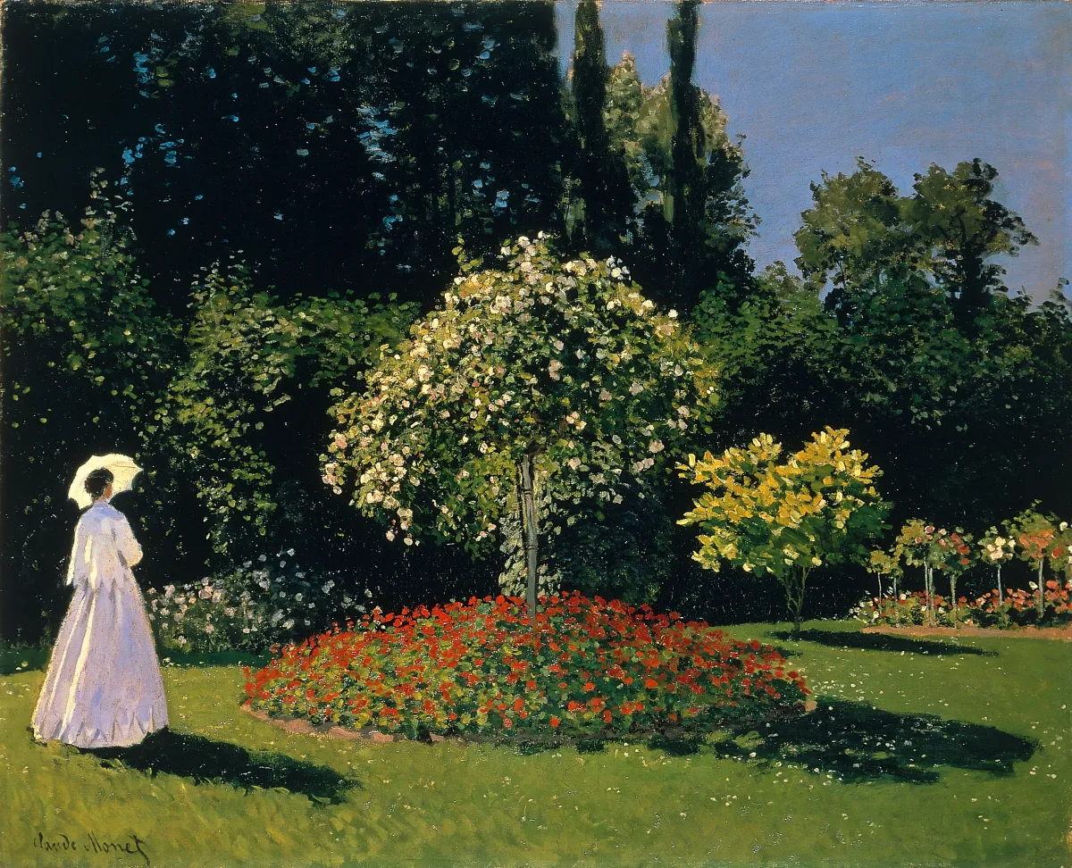 Buy Claude Monet Woman in the Garden Oil Painting - Hand Painted Reproduction