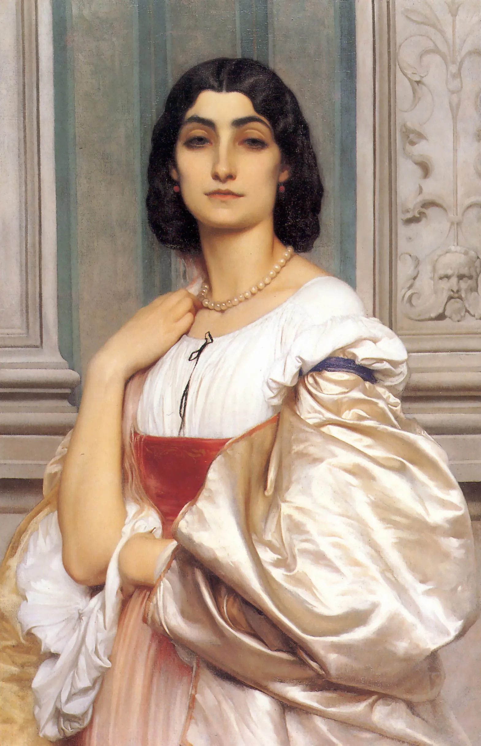 Buy Lord Frederick Leighton A Roman Lady Oil Painting - Hand Painted Reproduction
