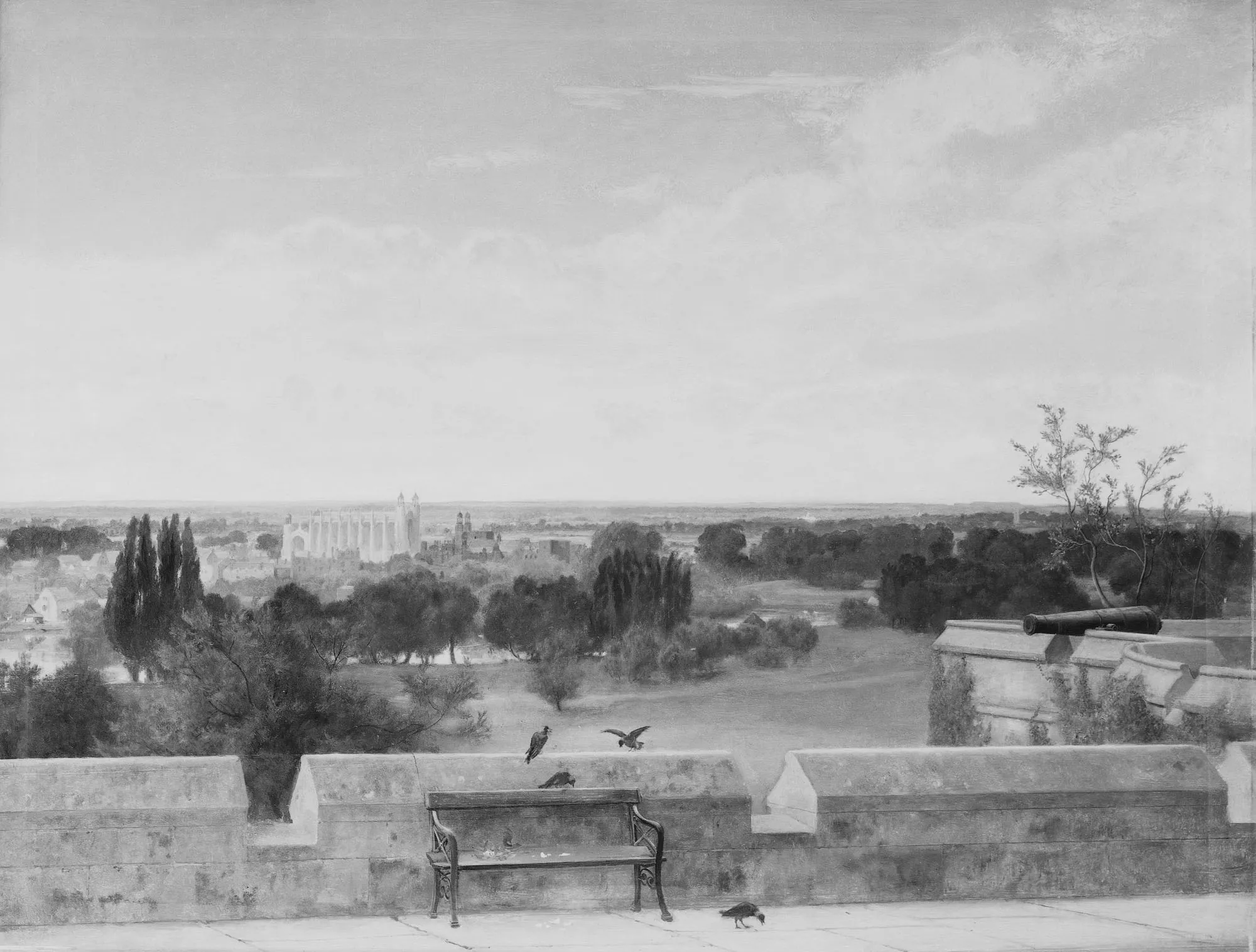 Buy Frederick Goodall A View Of Eton From Windsor Castle  Oil Painting - Hand Painted Reproduction