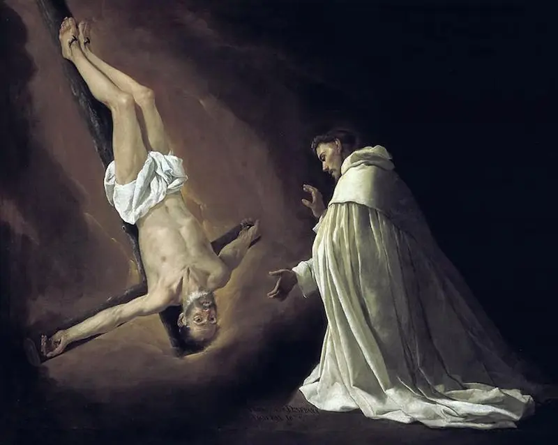 Buy Francisco de Zurbaran Appearance of St Peter to St Peter Nolasco Oil Painting - Hand Painted Reproduction