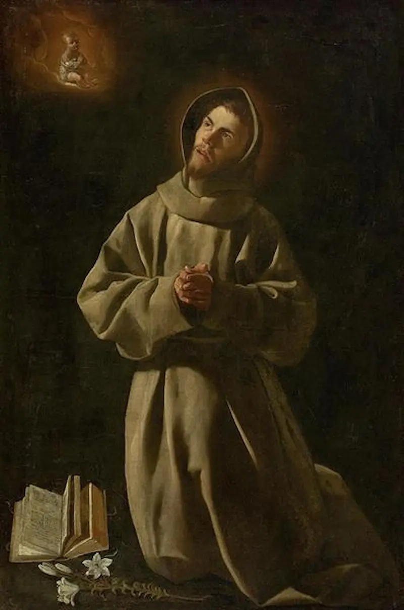 Buy Francisco de Zurbaran Apparition of Jesus Child to St Anthony of Padua Oil Painting - Hand Painted Reproduction
