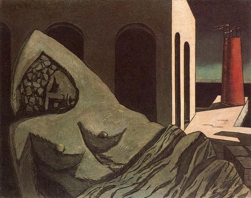 Buy Giorgio de Chirico Ariana, the silent statue Oil Painting - Hand Painted Reproduction
