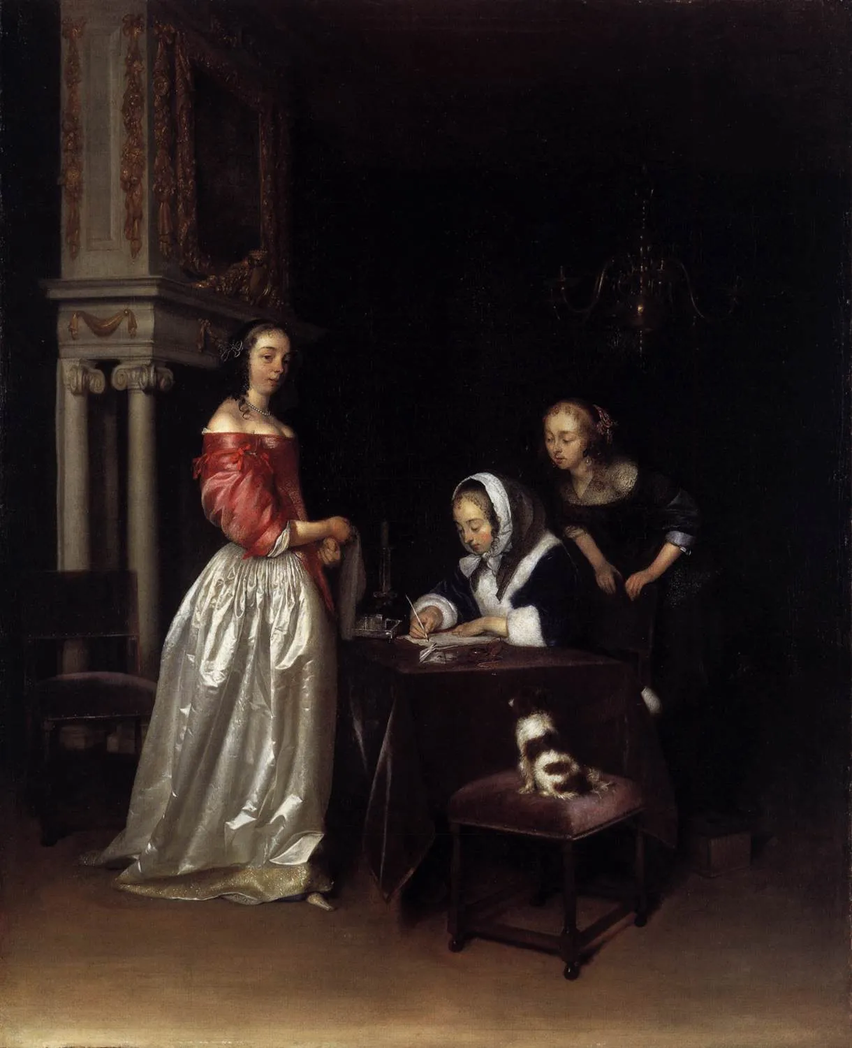 Buy Gerard Terborch Curiosity Oil Painting - Hand Painted Reproduction