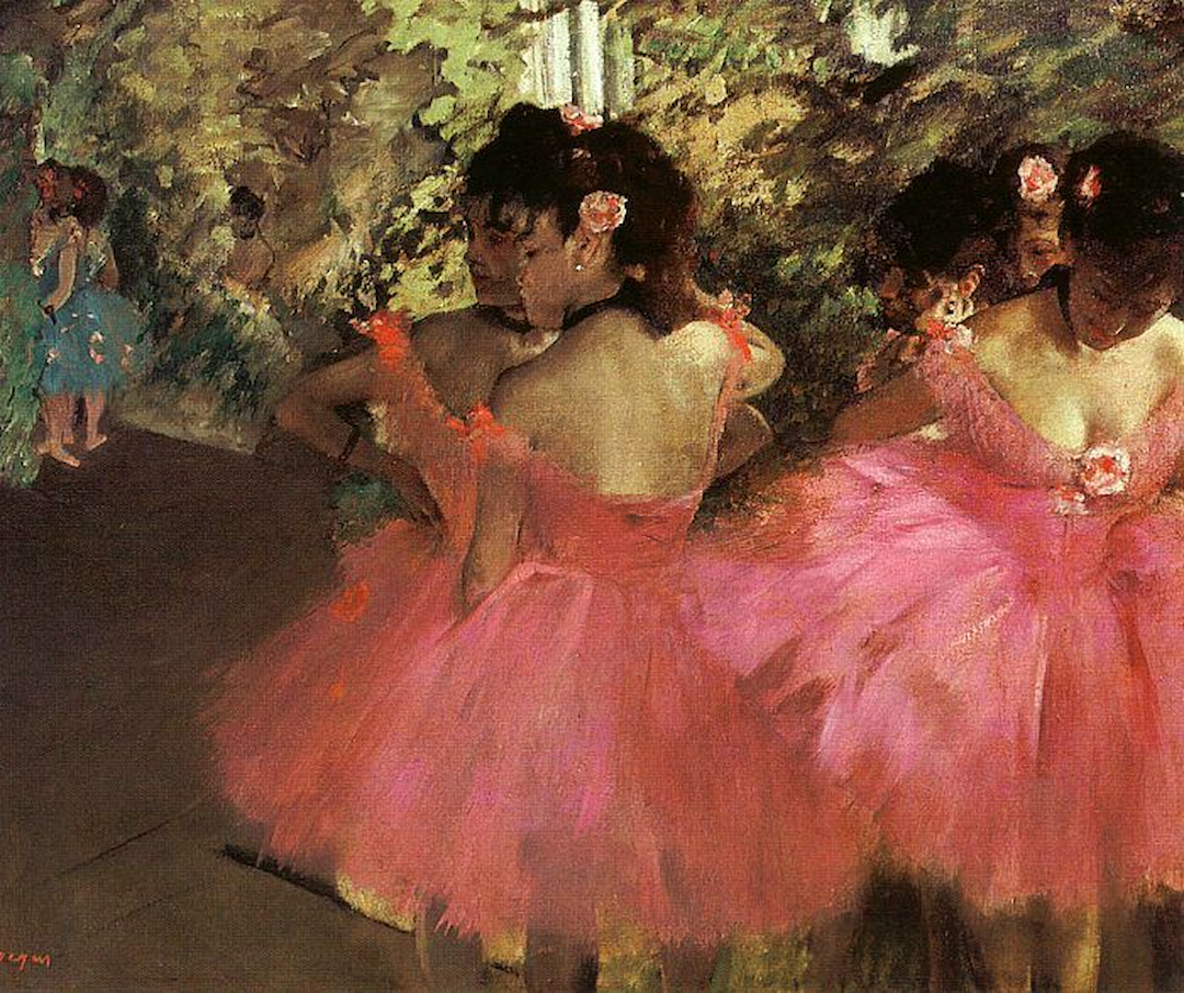 Buy Edgar Degas Dancers In Pink Oil Painting - Hand Painted Reproduction