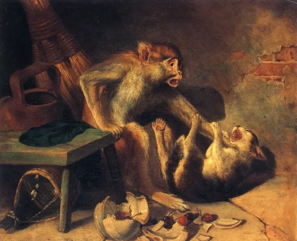 Buy William Holbrook Beard Domestic Squabble Oil Painting - Hand Painted Reproduction