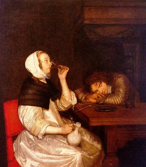 Buy Gerard Terborch Drink Oil Painting - Hand Painted Reproduction