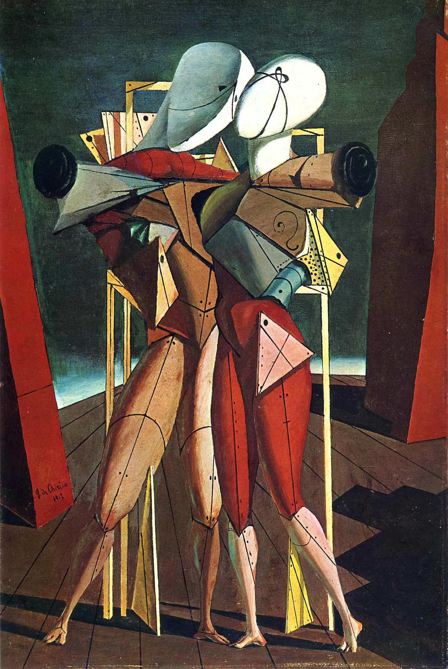 Buy Giorgio de Chirico Hector and Andromache Oil Painting - Hand Painted Reproduction