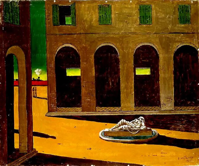 Buy Giorgio de Chirico Italian Piazza Oil Painting - Hand Painted Reproduction