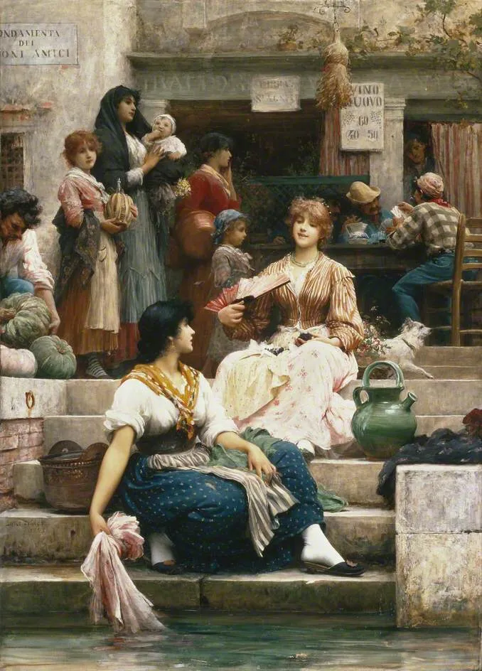 Buy Samuel Luke Fildes Italian Scene Oil Painting - Hand Painted Reproduction