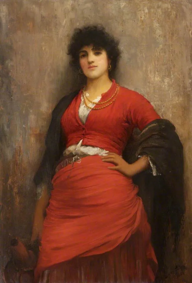 Buy Samuel Luke Fildes Italiienne Oil Painting - Hand Painted Reproduction