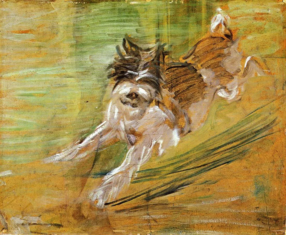 Buy Franz Marc Jumping Dog Schlick Oil Painting - Hand Painted Reproduction