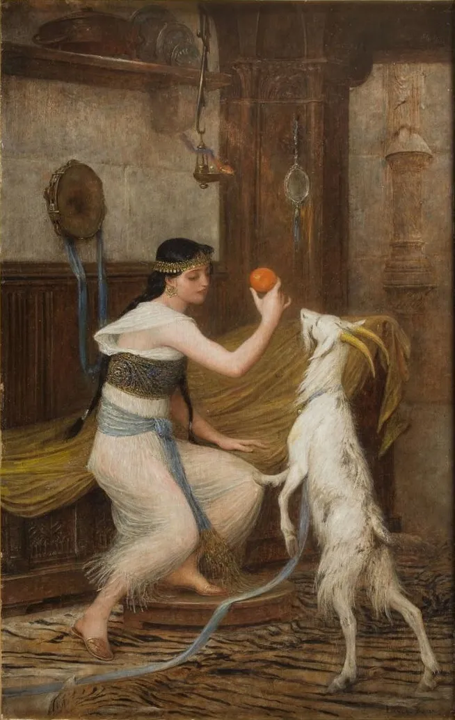 Buy Lionel Noel Royer La Esmeralda Et Sa Chèvre Djali Oil Painting - Hand Painted Reproduction