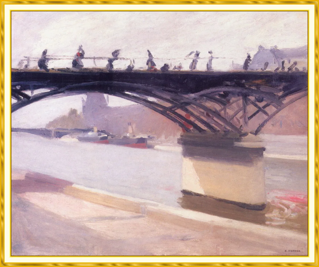 Buy Edward Hopper Le Pont des Arts Oil Painting - Hand Painted Reproduction