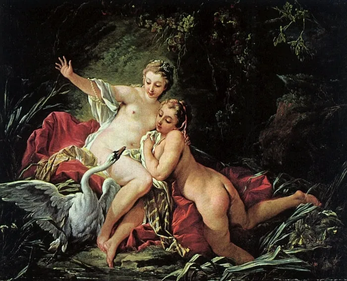 Buy Francois Boucher Leda and the Swan Oil Painting - Hand Painted Reproduction