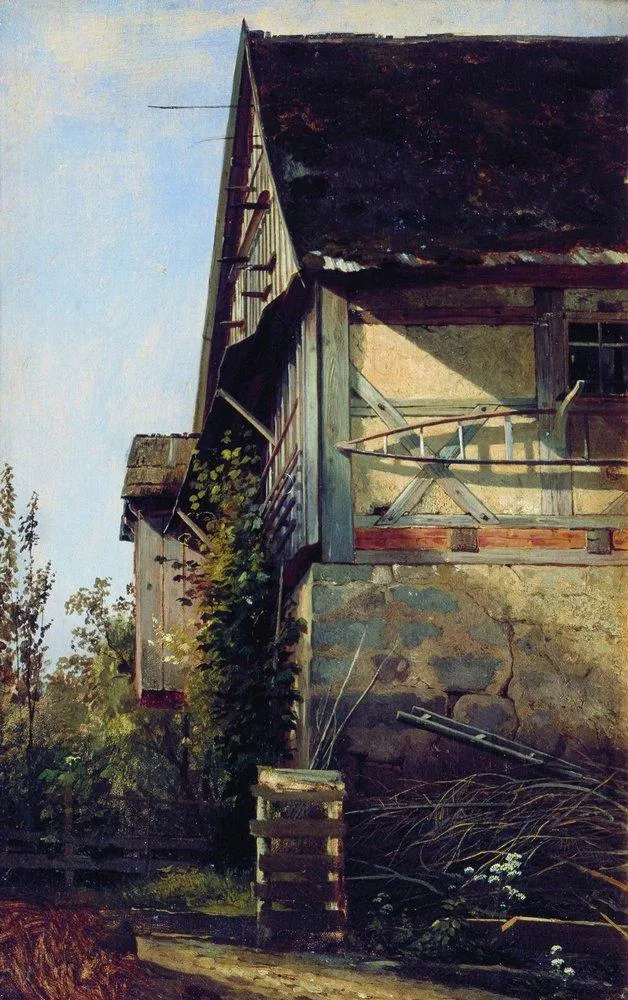 Buy Ivan Shishkin Little House in Dusseldorf Oil Painting - Hand Painted Reproduction