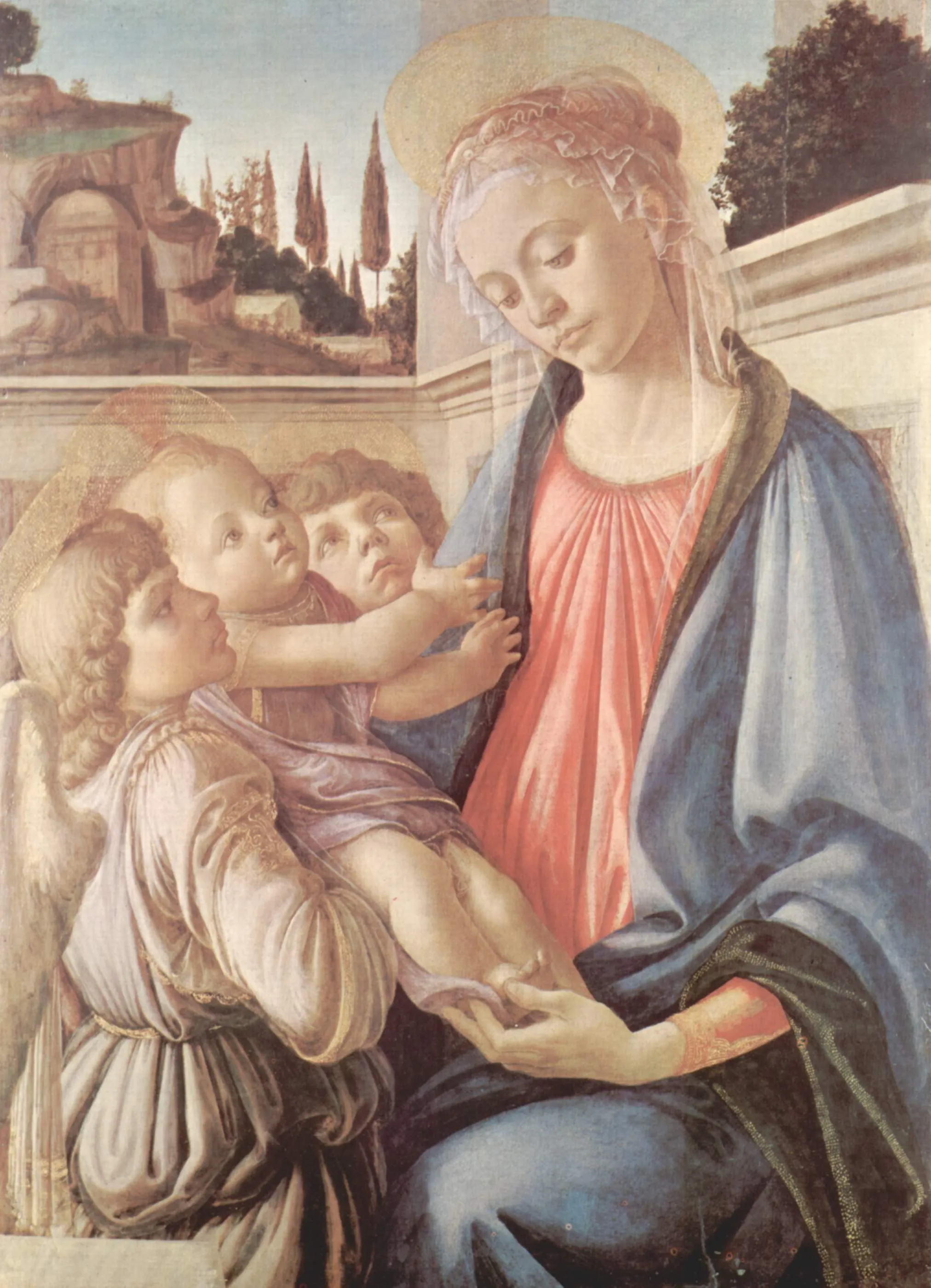 Buy Alessandro Filipepi (Sandro Botticelli) Madonna with two angels Oil Painting - Hand Painted Reproduction