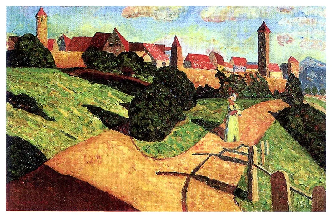 Buy Wassily Kandinsky Old town II Oil Painting - Hand Painted Reproduction