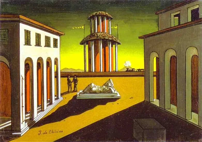 Buy Giorgio de Chirico Piazza d'Italia Oil Painting - Hand Painted Reproduction