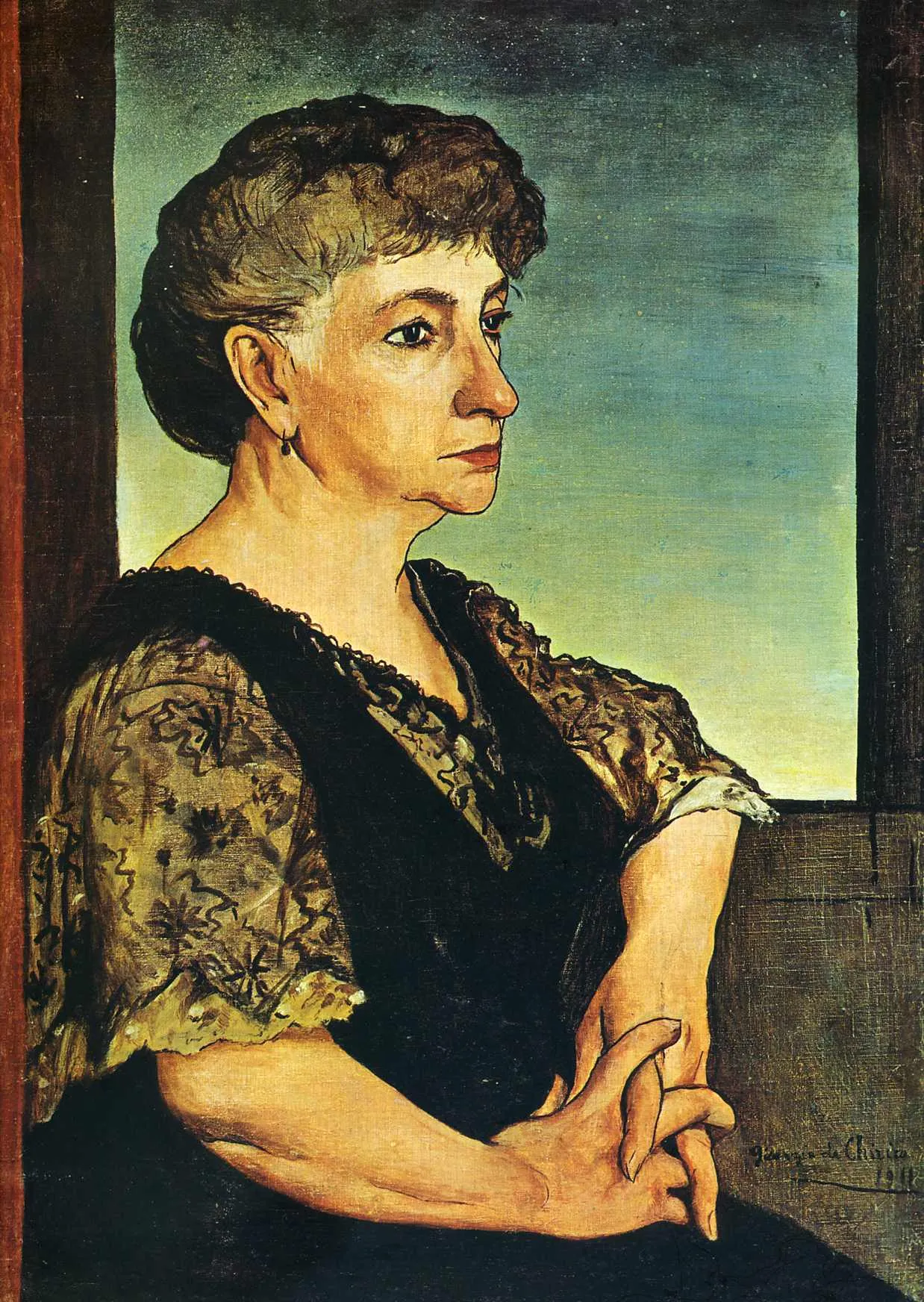Buy Giorgio de Chirico Portrait of artist's mother Oil Painting - Hand Painted Reproduction