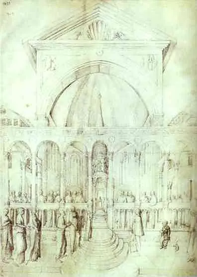 Buy Jacopo Bellini Presentation of the Virgin at the Temple Oil Painting - Hand Painted Reproduction