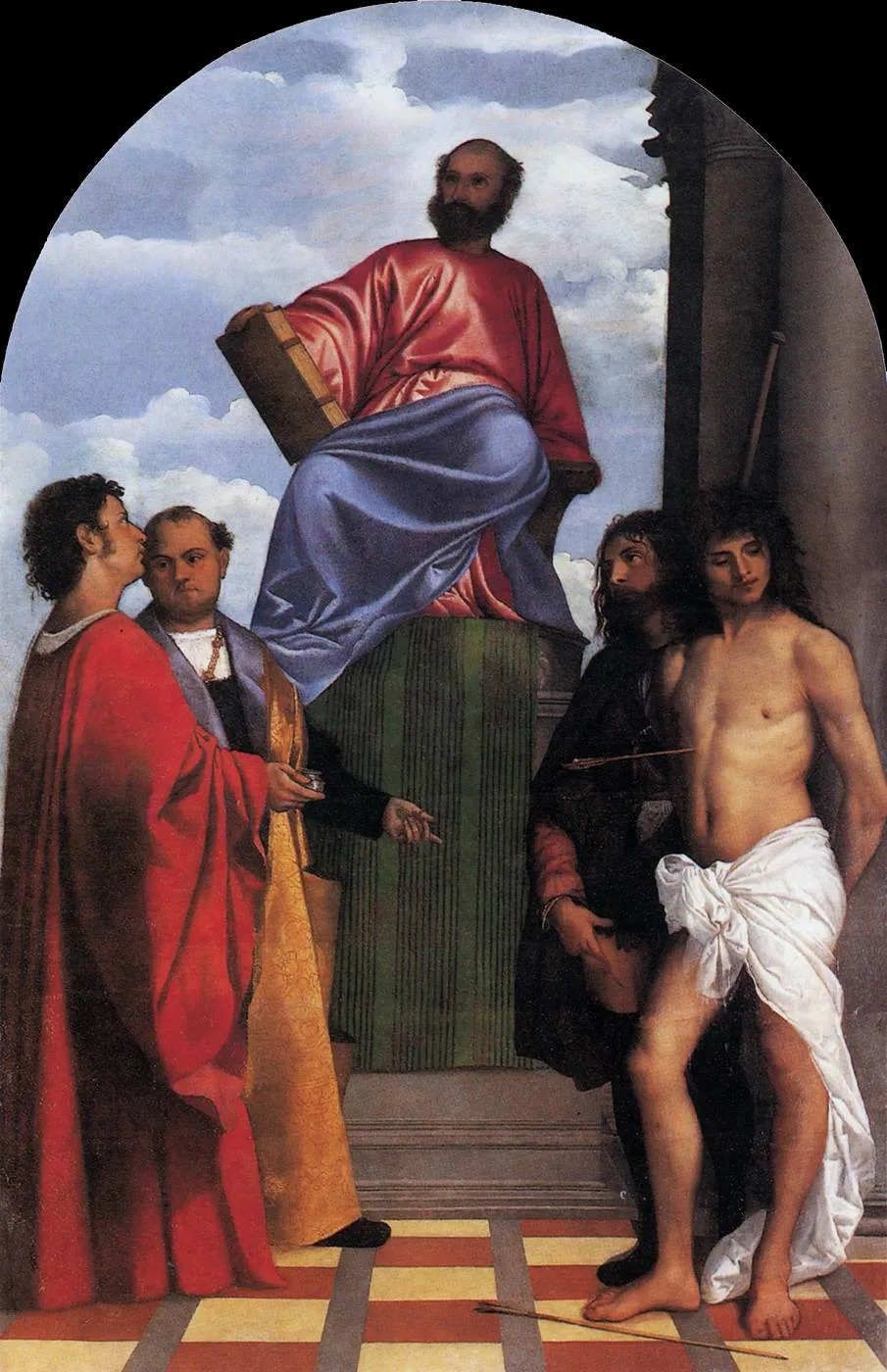 Buy Tiziano Vecelli Saint Mark Enthroned Oil Painting - Hand Painted Reproduction