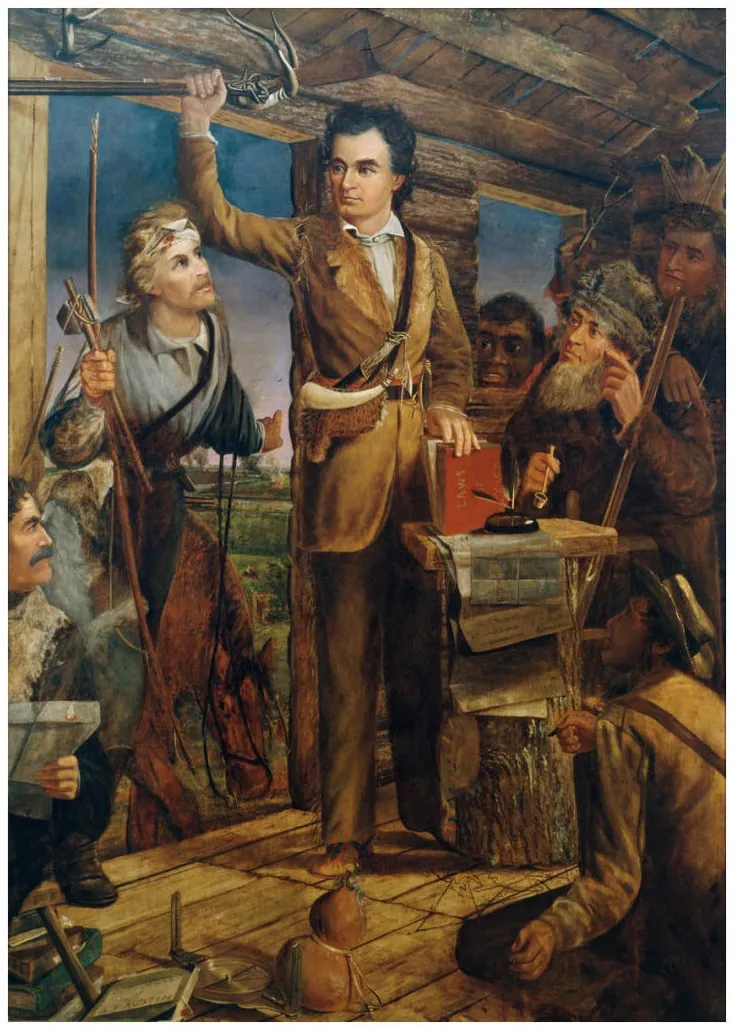 Buy Henry Arthur McArdle Settlement of Austin's Colony Oil Painting - Hand Painted Reproduction