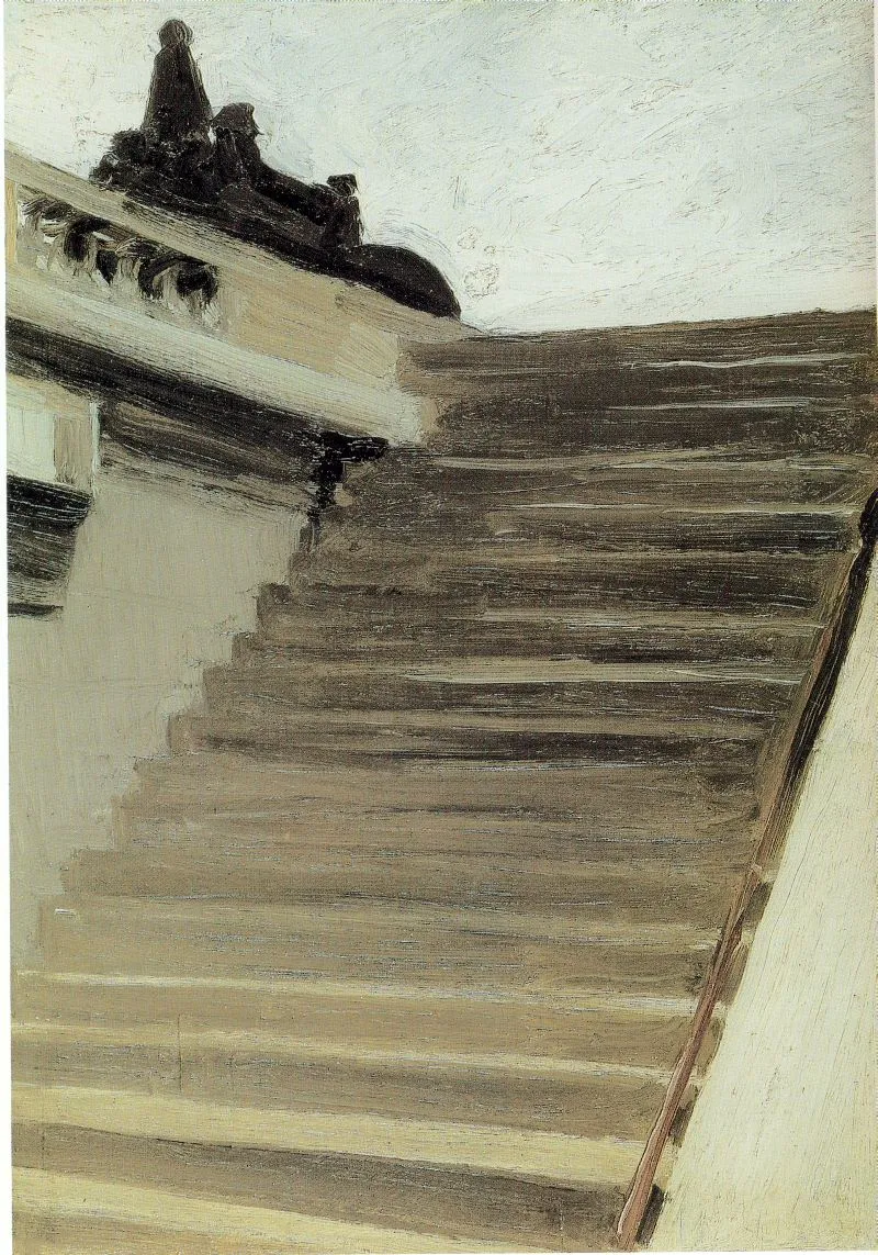 Buy Edward Hopper Steps in Paris Oil Painting - Hand Painted Reproduction