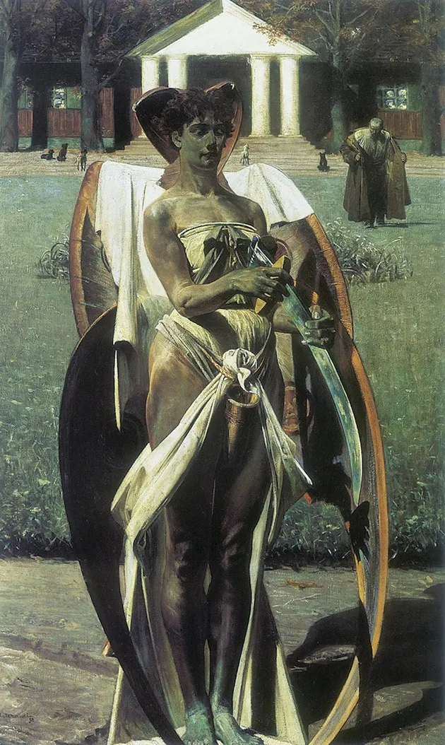 Buy Jacek Malczewski Thanatos Oil Painting - Hand Painted Reproduction