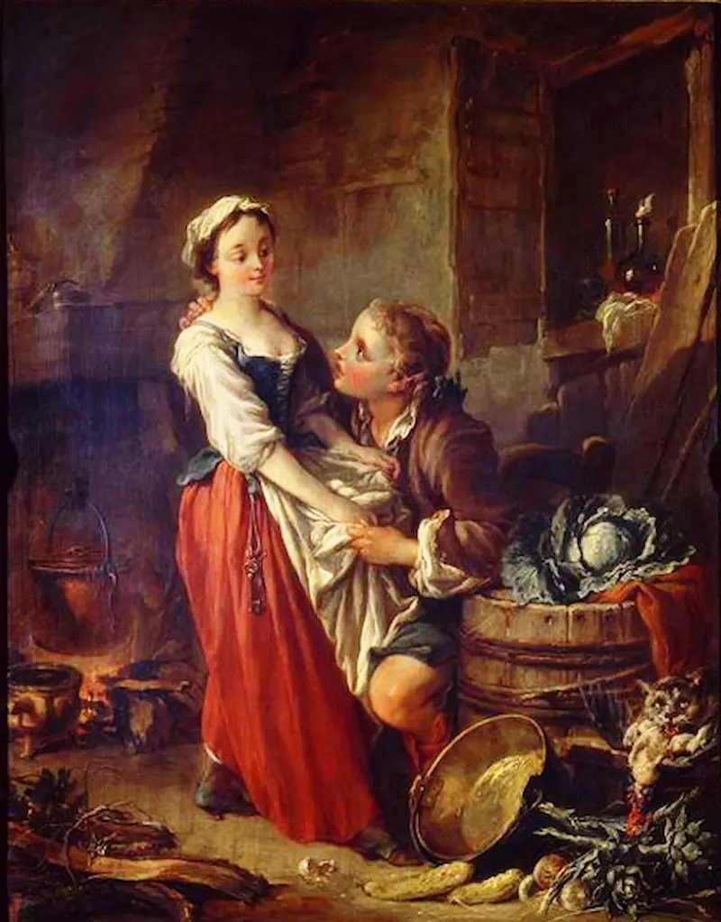 Buy Francois Boucher The beautiful kitchen Oil Painting - Hand Painted Reproduction