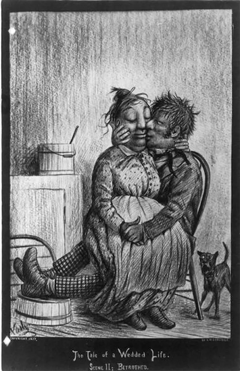 Buy Cassius Marcellus Coolidge Scene II - Betrothed Woman on Man's Lap Oil Painting - Hand Painted Reproduction