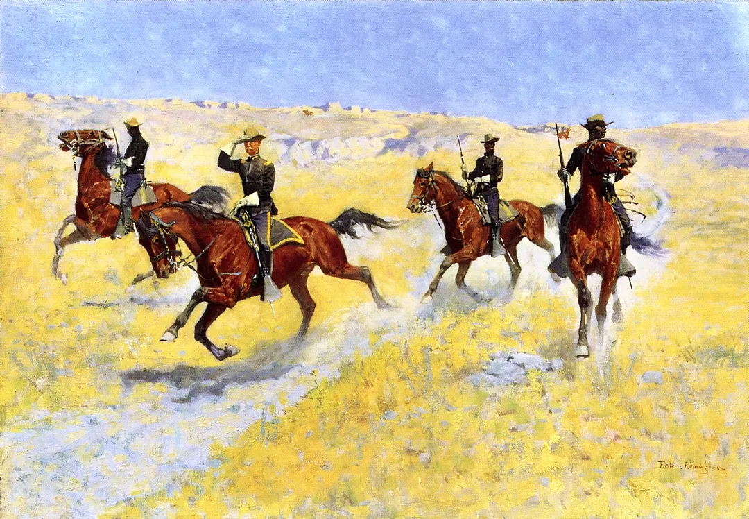 Buy Frederic Remington The Advance Oil Painting - Hand Painted Reproduction