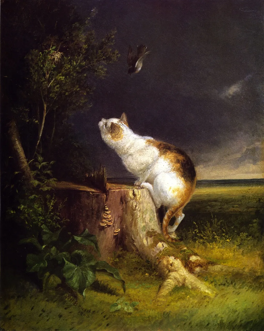 Buy William Holbrook Beard The Birdwatcher Oil Painting - Hand Painted Reproduction