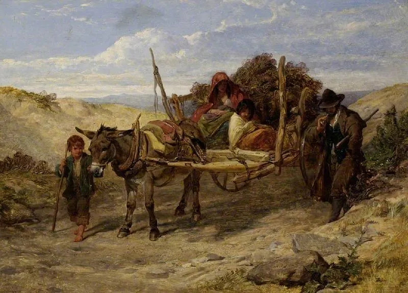 Buy Frederick Goodall The Heath Cart  Oil Painting - Hand Painted Reproduction
