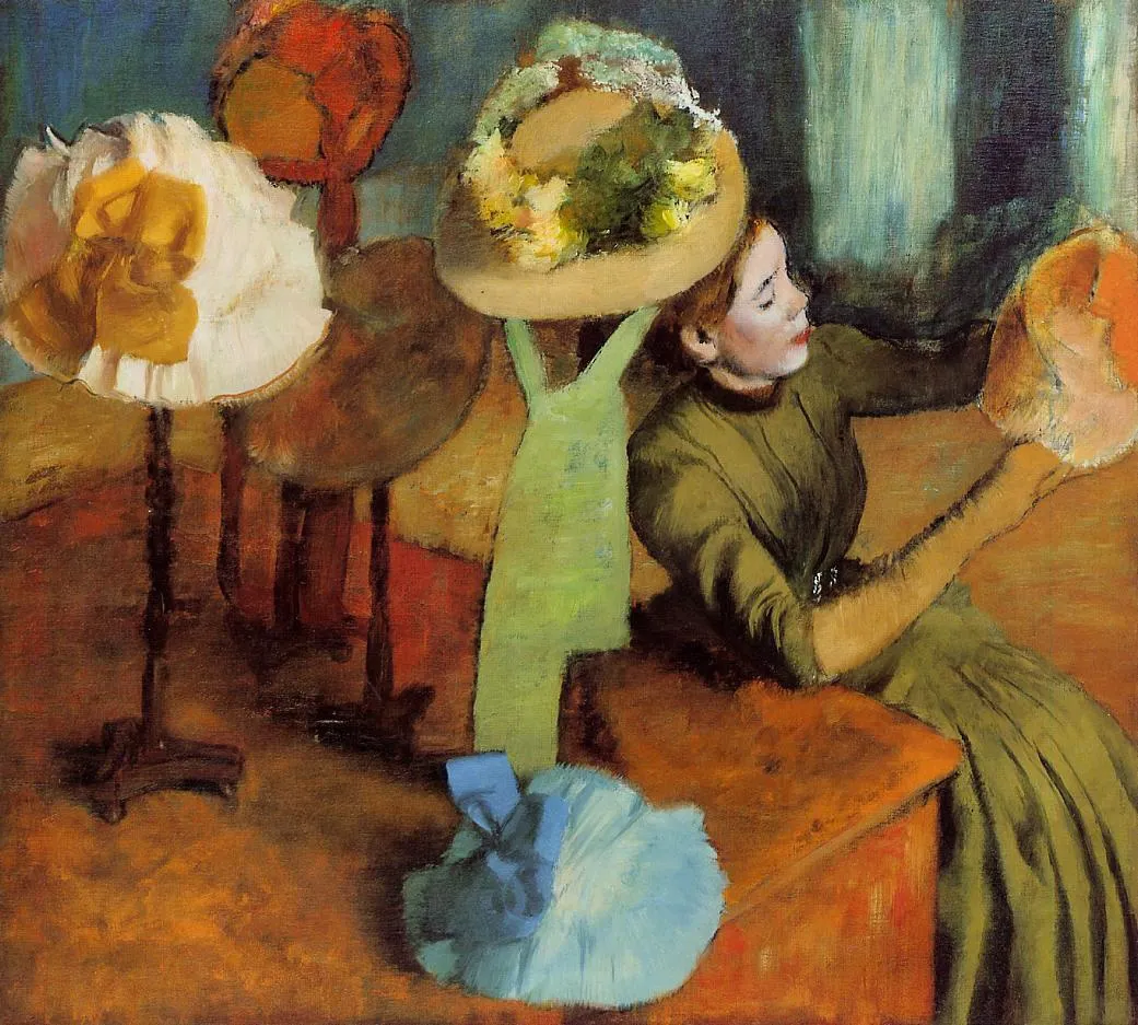 Buy Edgar Degas The Millinery Shop Oil Painting - Hand Painted Reproduction