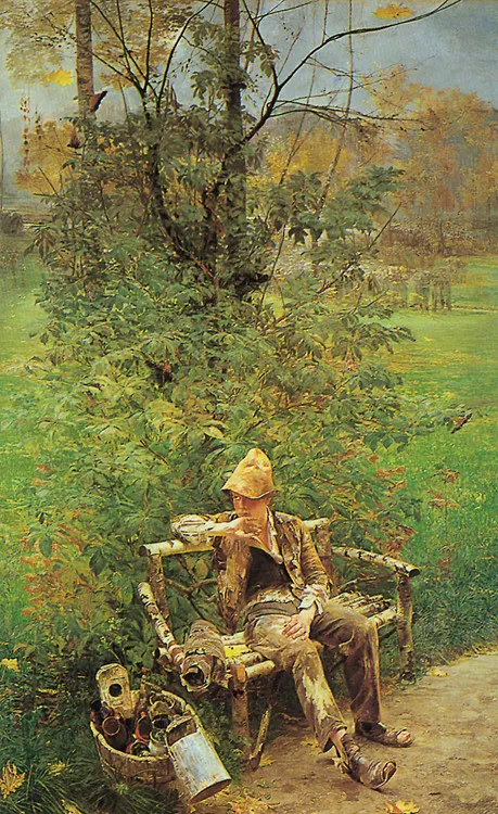 Buy Jacek Malczewski The Painter Boy Oil Painting - Hand Painted Reproduction