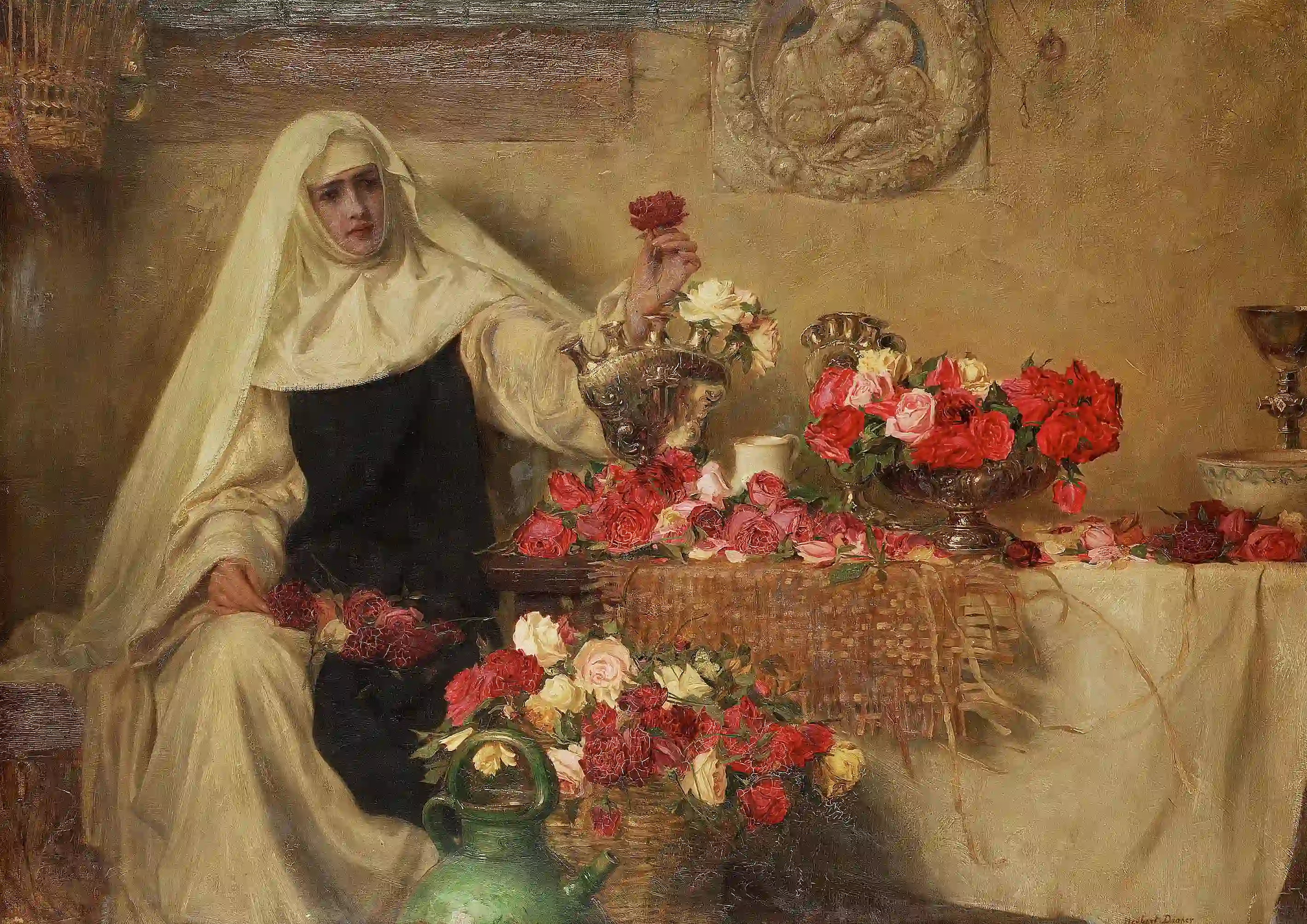 Buy Herbert James Draper Saint Dorothea's Day Oil Painting - Hand Painted Reproduction