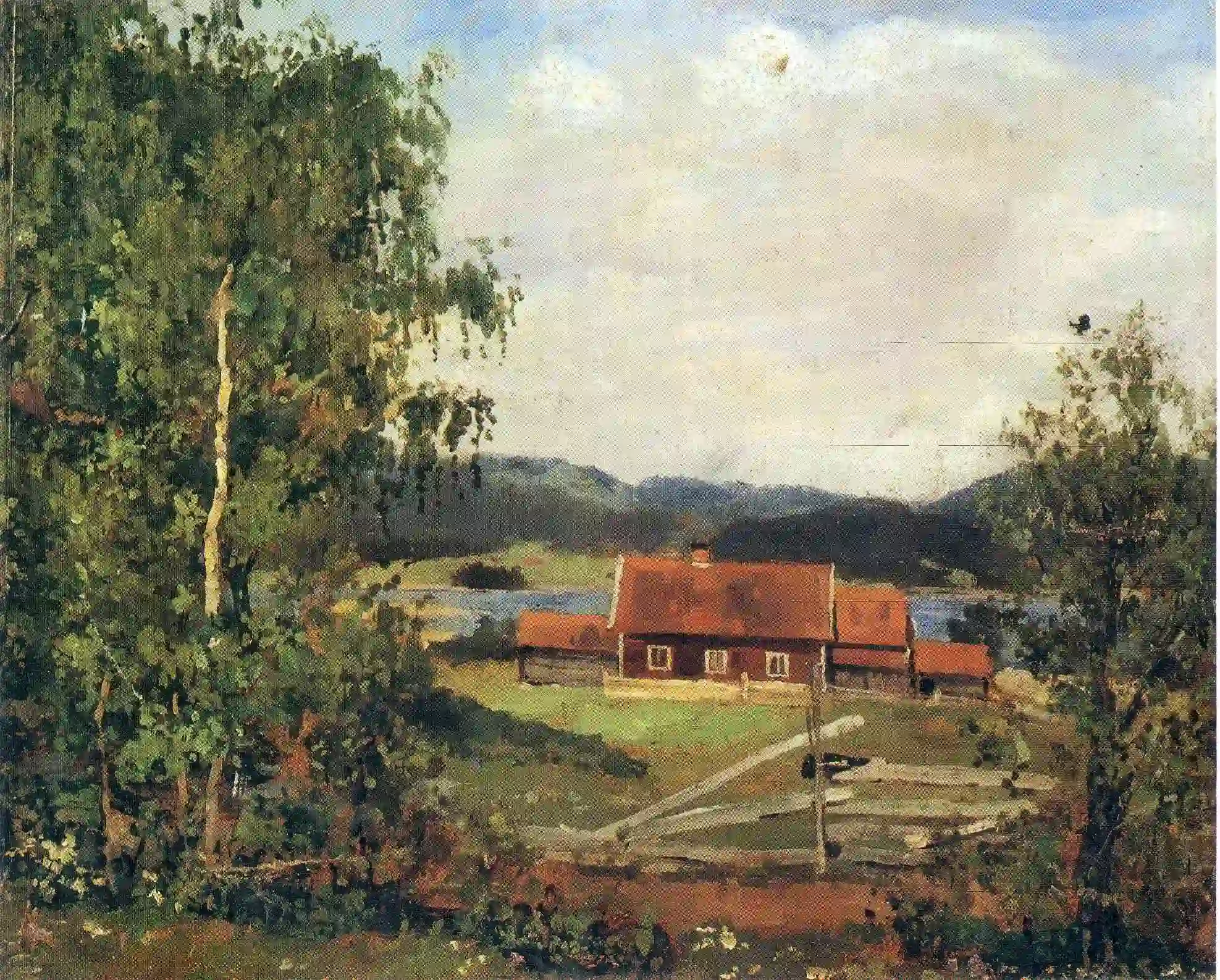 Buy Edvard Munch Landscape. Maridalen by Oslo Oil Painting - Hand Painted Reproduction