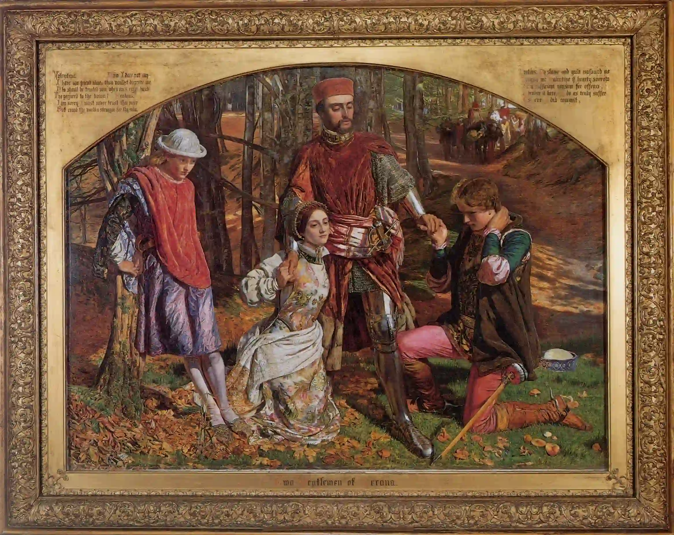 Buy William Holman Hunt Valentine Rescuing Silvia from Proteus Oil Painting - Hand Painted Reproduction