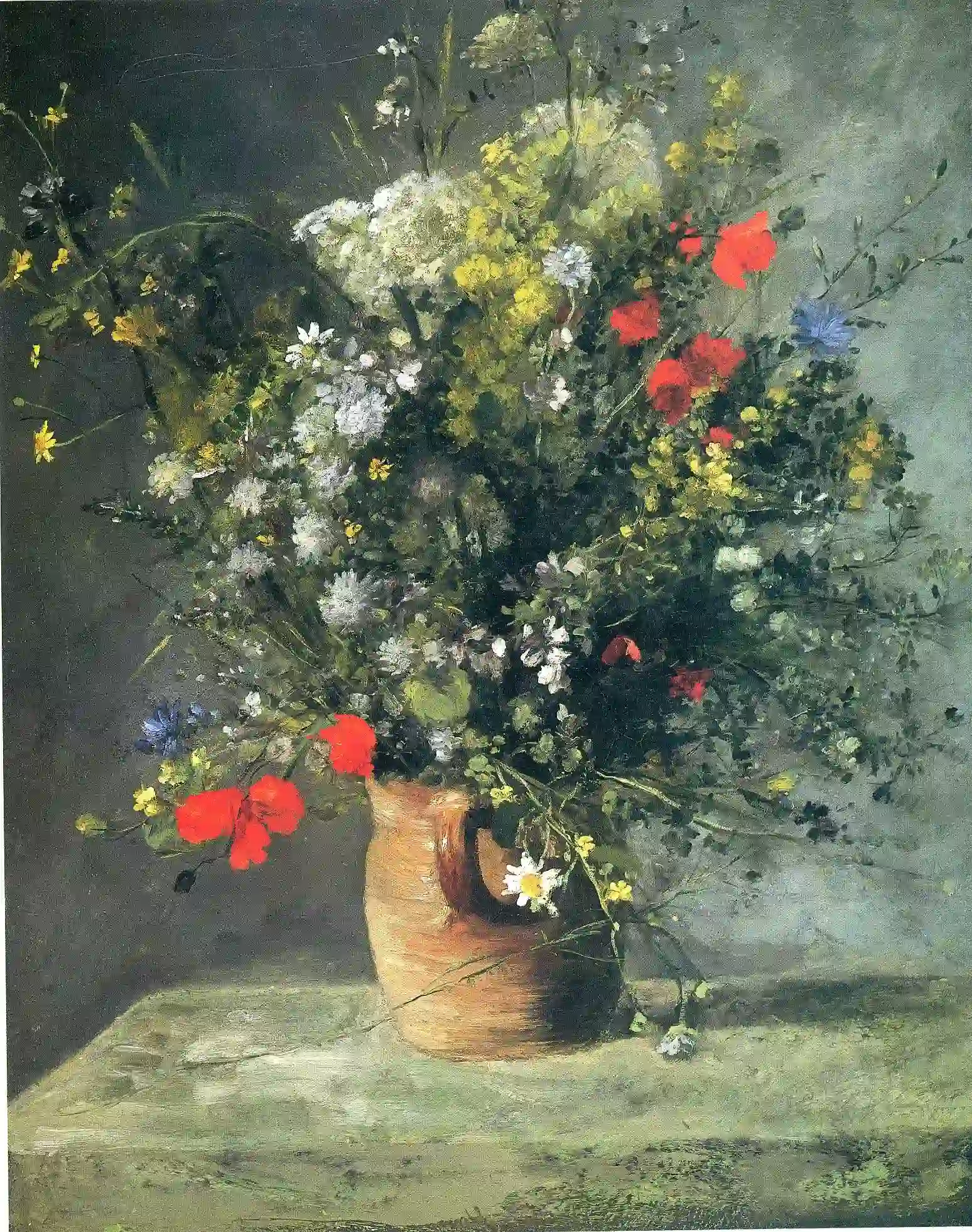 Buy Pierre Auguste Renoir Flowers in a Vase Oil Painting - Hand Painted Reproduction