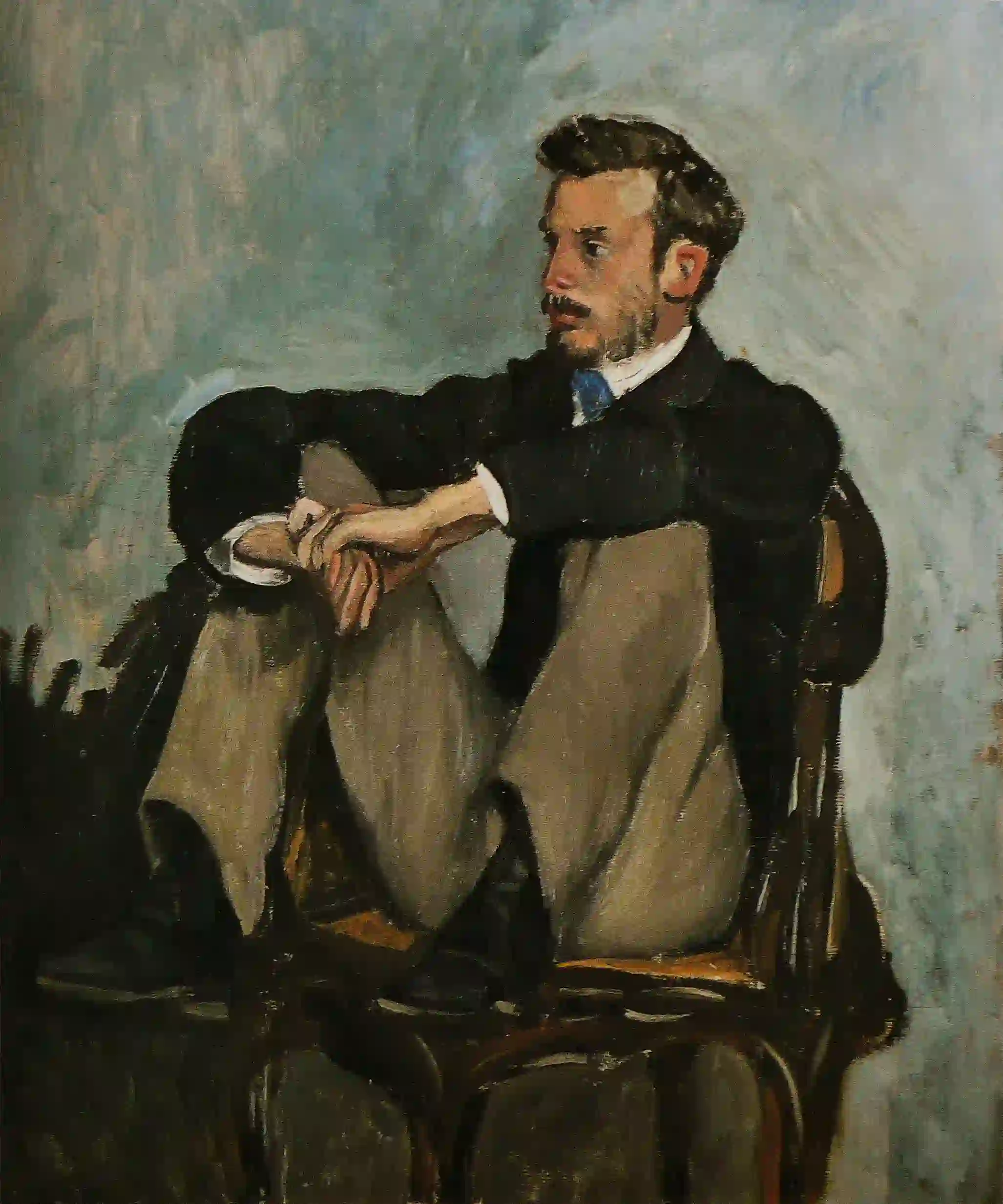 Buy Frederic Bazille Portrait of Auguste Renoir Oil Painting - Hand Painted Reproduction