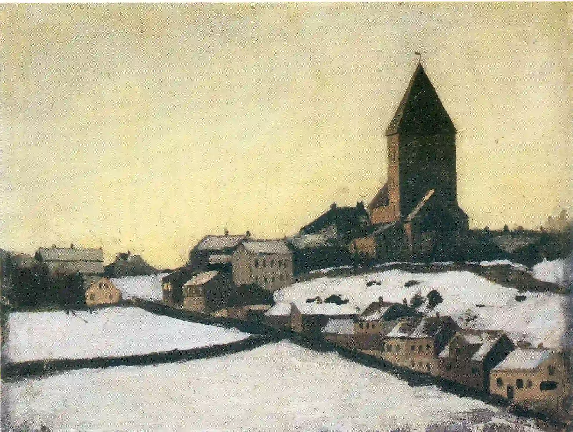 Buy Edvard Munch Old Aker Church Oil Painting - Hand Painted Reproduction