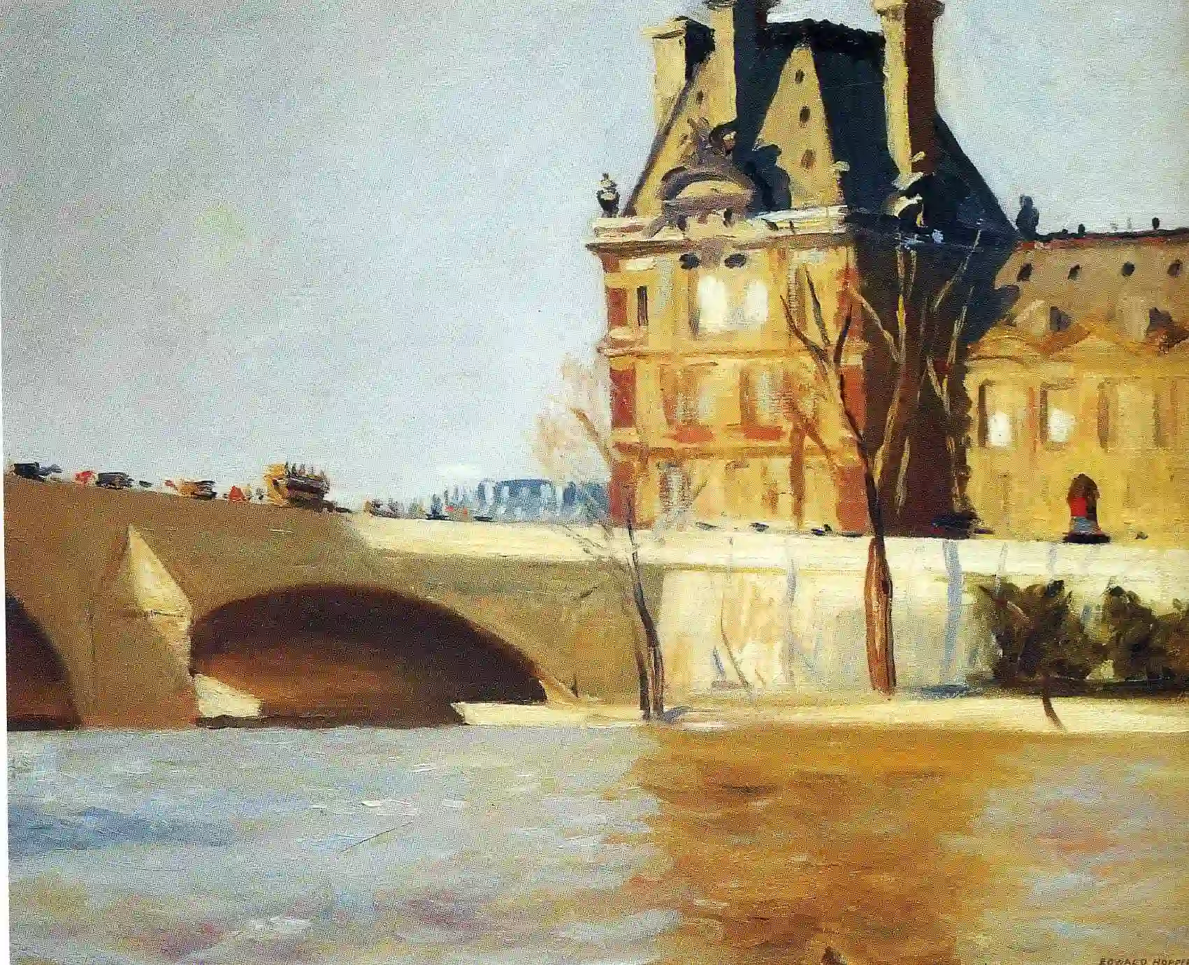 Buy Edward Hopper Le Pont Royal Oil Painting - Hand Painted Reproduction