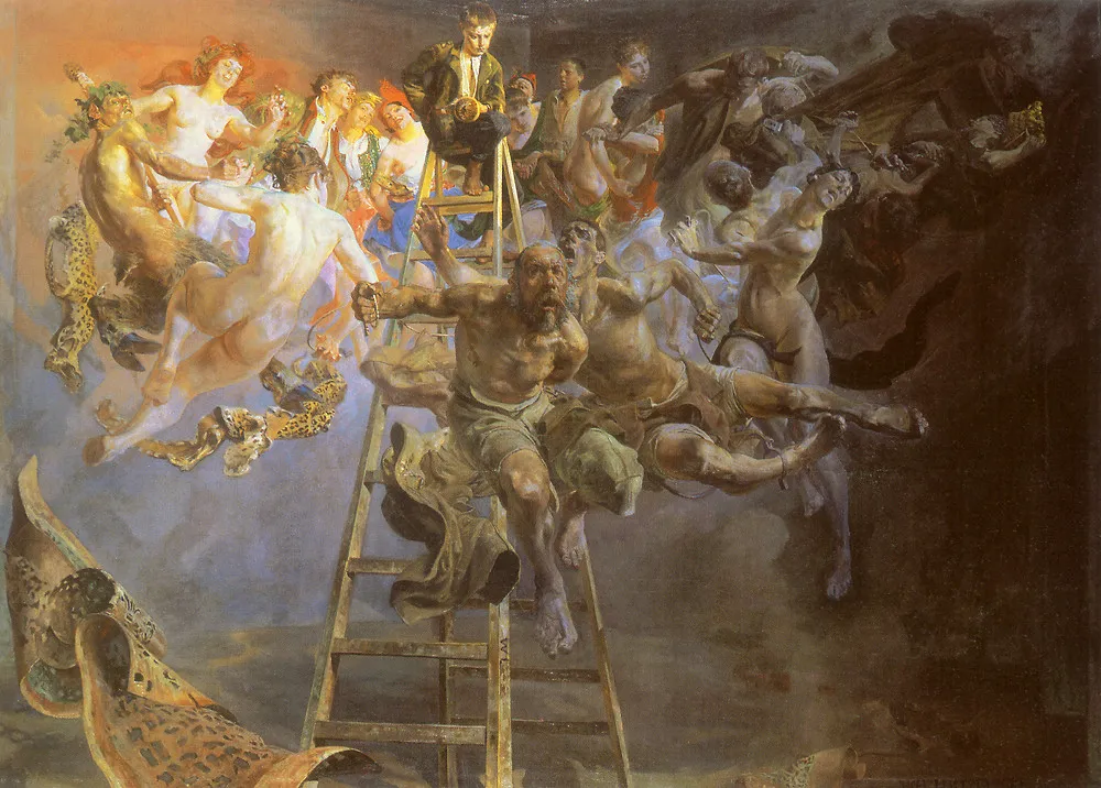 Buy Jacek Malczewski Vicious circle Oil Painting - Hand Painted Reproduction