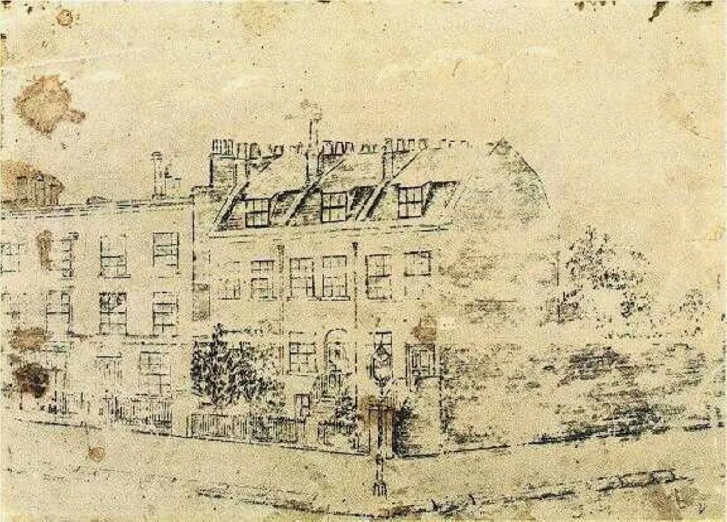 Buy Vincent Van Gogh Vincent's Boarding House in Hackford Road, Brixton, London Oil Painting - Hand Painted Reproduction