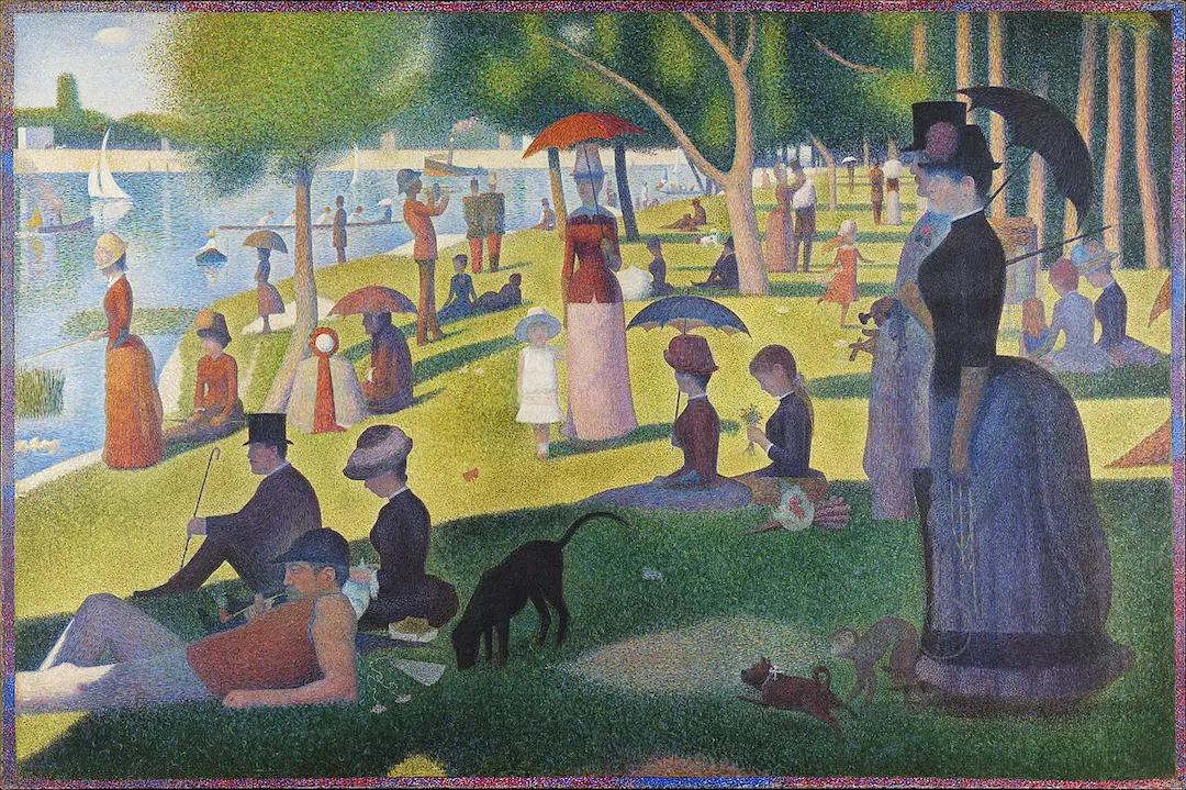 A Sunday Afternoon on the Island of La Grande Jatte by Georges Seurat - Famous Oil Painting Hand Painted Art Pieces for Sale.