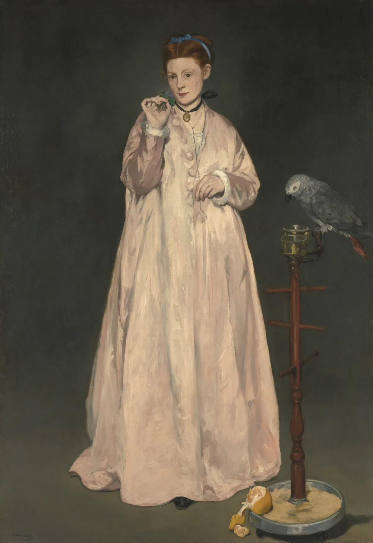 A Young Lady in 1866 by Edouard Manet - Famous Oil Painting Hand Painted Art Pieces for Sale.