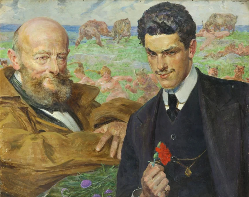 Allegory of experience and youth by Jacek Malczewski