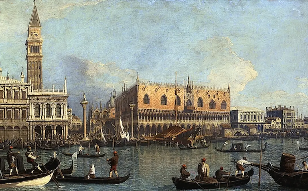 Ducal Palace, Venice, c.1755 by Giovanni Antonio Canal (Canaletto) - Famous Oil Painting Hand Painted Art Pieces for Sale.